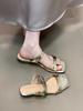 Women's 2026 Platform Open-Toe Summer Sandals – New Style Fashion Square-Toe Single Strap Commuting Slippers