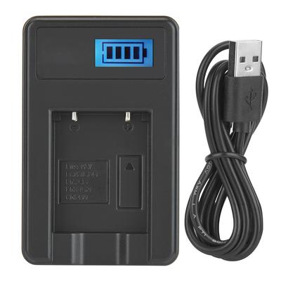 NP 45  Li 40B Kamera Akku Einzel-Ladegerät USB-Aufladung mit LCD-Bildschirm Anzeige Schwarz
