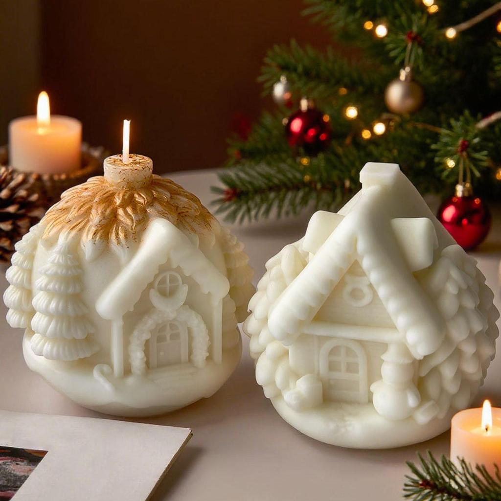 Julehusholdlysform Silikonformer Ornamentformer Støpeformer Håndlagde Gipsformer Håndverksutstyr