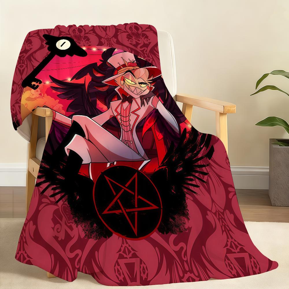 Energetic Cartoon H Hazbin H HoteL S Blanket Soft Throw Blanket for Home Bedroom Bed Sofa Picnic Travel Office Rest Blanket Gift