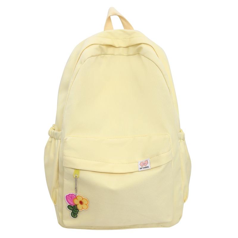 Schoolbag Large-capacity Student Schoolbag Ins Japanese Girl Simple Backpack Korean Version High School Soft Sister Solid Color Backpack