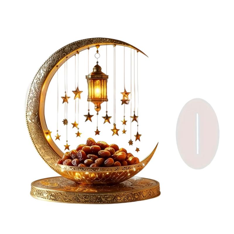 [H] Ramadan Tischdekoration Schöne Eid Al-Fitr Dekoration Acryl Mond Ornament Ramadan Countdown Ornament Für