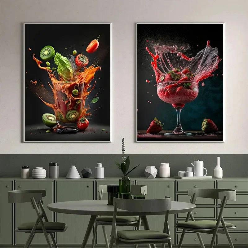 Cocktail Explosion poster Fruit Cocktail Don't Trust Bar Minimalist Print Canvas Painting for Living Room Modern Home Decor