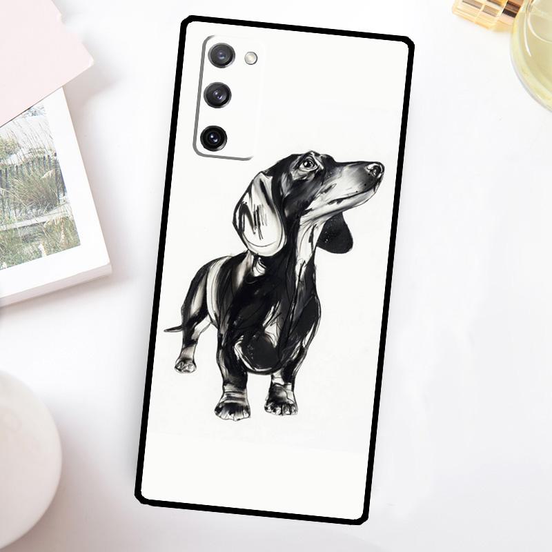 Cute Dachshund Teckel Dackel Dog Case For Samsung Galaxy S24 S23 S22 Ultra S21 S20 FE Note 10 Plus Note 20 S8 S9 S10 Cover
