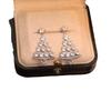 New Christmas tree stud earrings women's temperament versatile earrings show face thin earrings