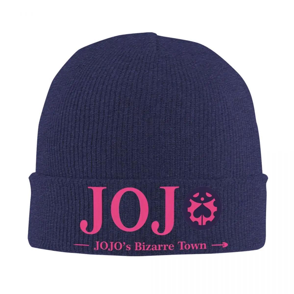 

Jojos Bizarre Adventure Logo Bonnet Hats Anime Beanie Hats Custom Knitting Hat Winter Casual Men Women Gym Thermal Elastic Cap