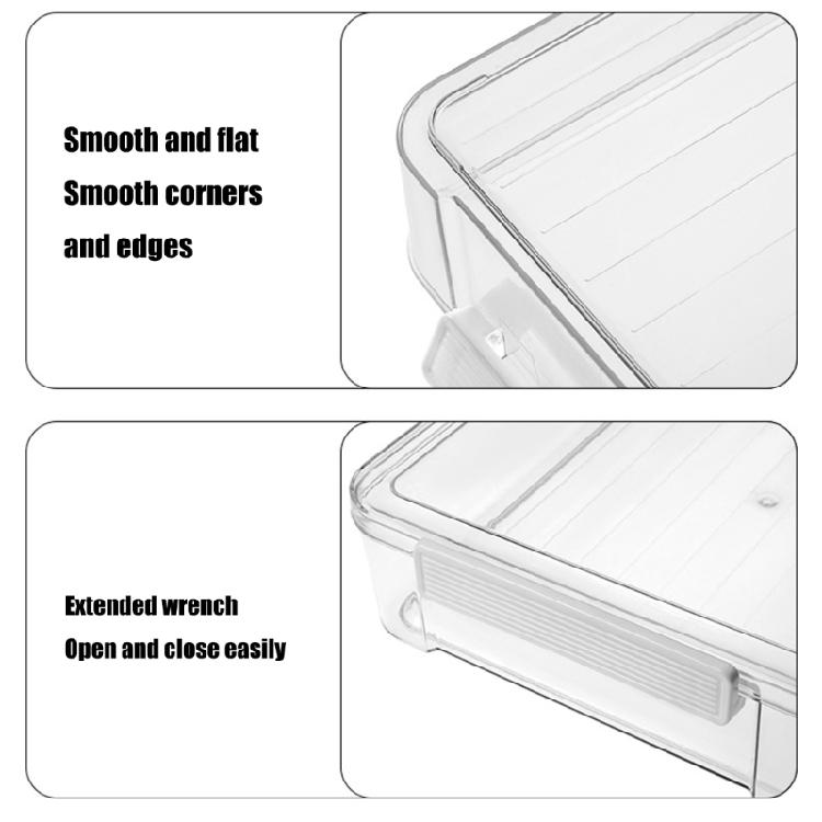 Stackable File Organizers Clear Paper Storage Box with Lid Stationery Storage Container Office Supplies for Documents