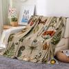 Forest Fog Blanket Plush Warm Soft Cozy Flannel Throw Blanket Forest Warm Light Vintage Plants Forest Stream for Bed Sofa Decor