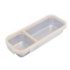 Portable Snack Container 304 Stainless Steel Sealed 2 Compartment Food Storage Container for Travel Camping Picnic