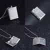 Necklace Pendant Hinged Book Cross Charm Necklace Religious Gifts for Women Girl