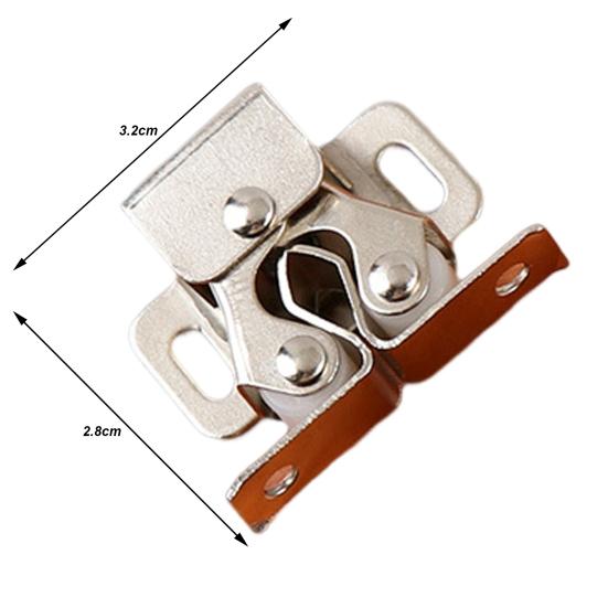 1 set Skåpdörrlås Inbyggd fjäder Rostskyddad Elektropläterad Justerbar Enkel installation Multifunktionsjärnskåp Spärr Skåpdörrlås