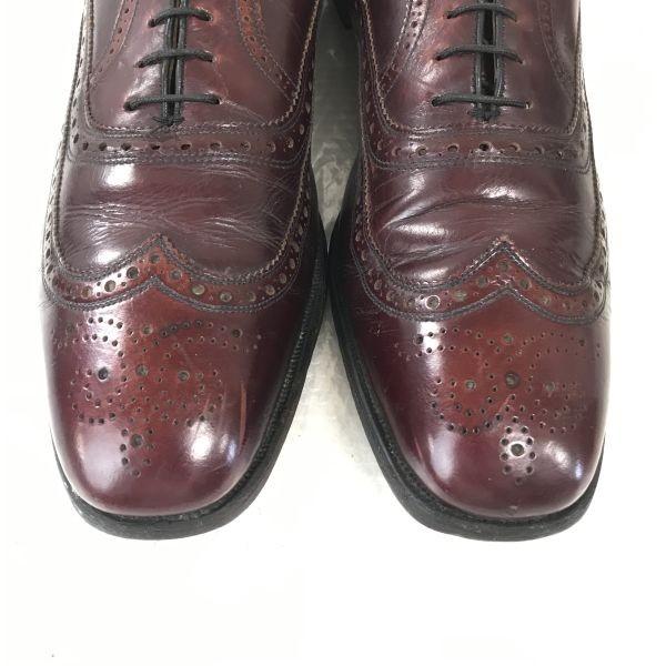Vintage 80s-90s Allen Edmonds McAllister Full Brogue Wingtip Shoes Size 13AAA 27.0-28.5cm Burgundy(USED)