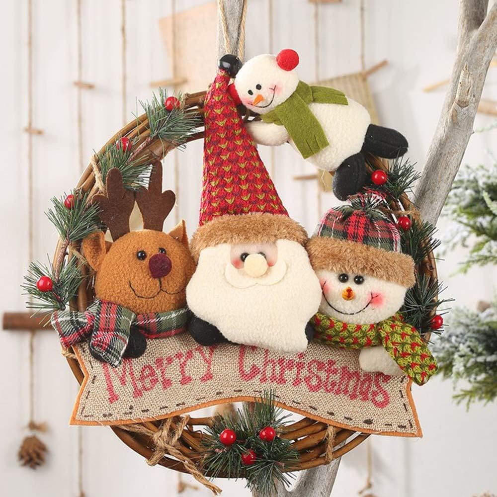 Exquisite Workmanship Christmas Hanging Wreath Pendant For Holiday Decorations Christmas Decorations