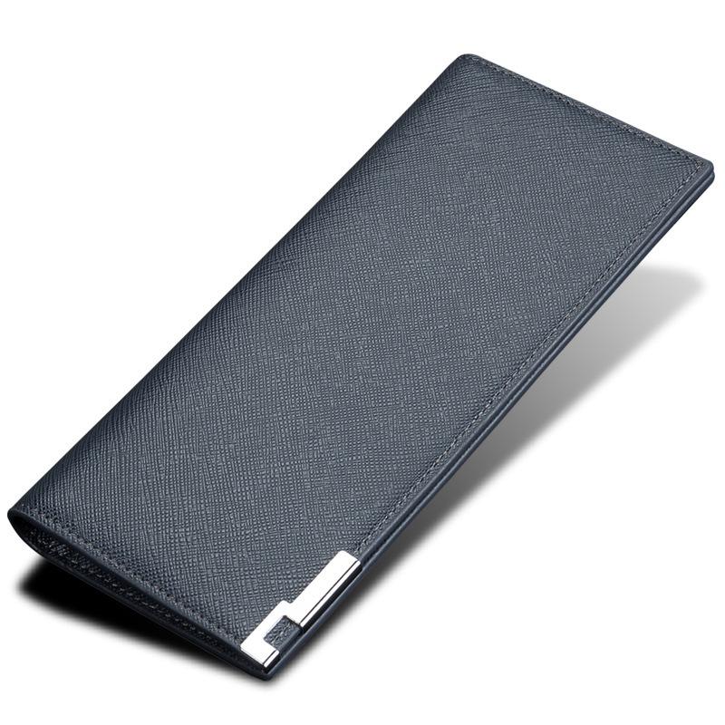 Long Men's Wallet Thin Soft Leather Casual Business Wallet Multi-Card Men