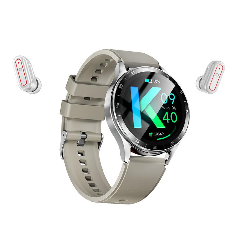 2025 ساعة ذكية جديدة لسماعة رأس NFC TWS اثنان في واحد بلوتوث لاسلكي سماعة رأس مزدوجة مكالمة مراقب معدل ضربات القلب رياضة موسيقى ساعة ذكية