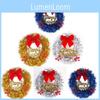 30cm Stylish Christmas Wreath With Decorative Butterfly Bow For Festive Door Hanging