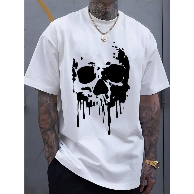 

European sizes Men S Trendy Crew Neck T-shirt | Versatile Short-Sleeved, Suitable for Travel/Summer/Beach, Fitness/Running/Training, Export Style, 4XL