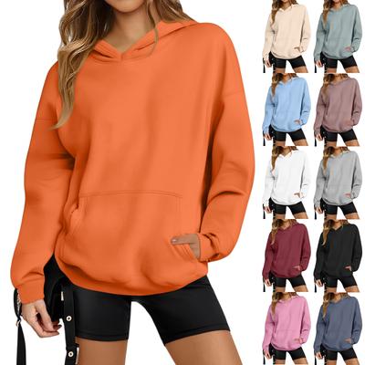 Damen Lässige Mode Locker Sportlich Überschnittene Schulter Pullover Langarm Sweatshirt
