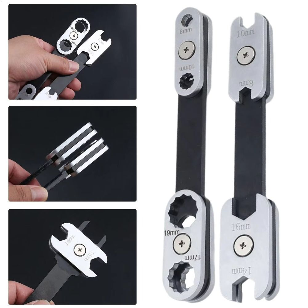 8in1 Combination Wrench 360° Rotation Adjustable Wrench  for Motorcycle Auto Repair
