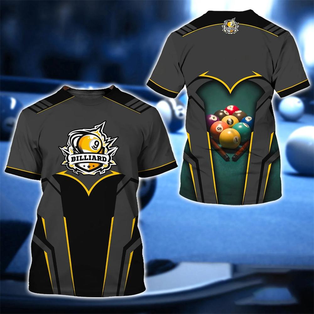 Kulečník Snooker Pivo 3D Tisk Tričko Móda Streetwear Muži Ženy O-Krk Trička Léto Oversized Harajuku Trička Unisex Topy
