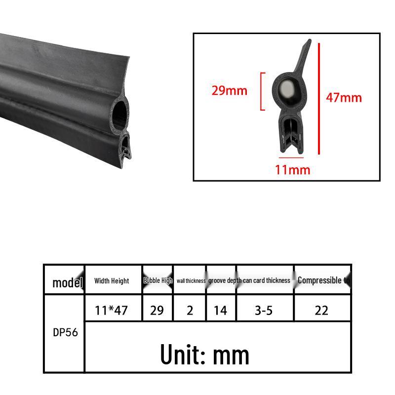 High-Temperature Resistant U-Shaped Rubber Sealing Strip for Dustproofing Electrical Cabinets and Car Doors