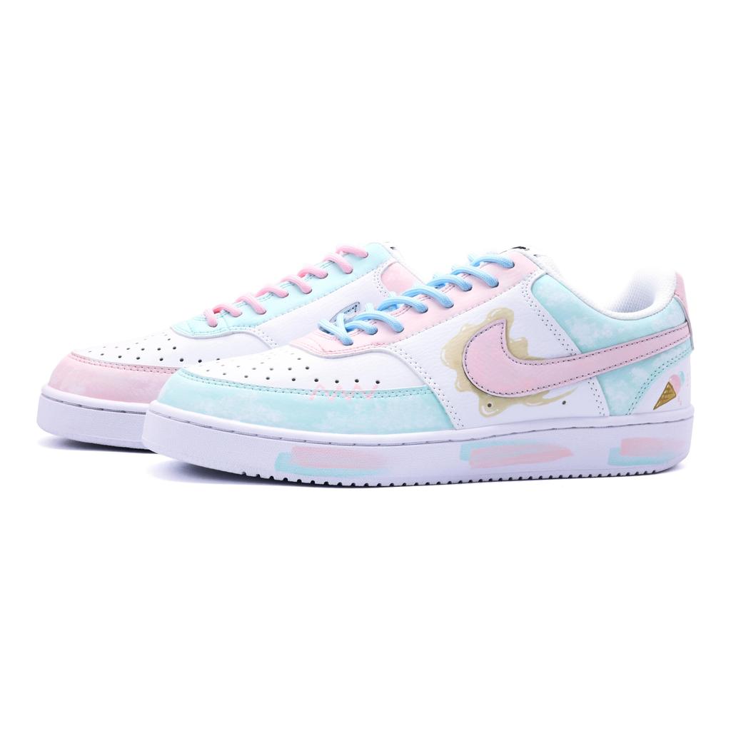 Nike Court Vision 1 Crushed Ice On A Summer Day Slip Resistant Abrasion Resistant Low Top Skateboard Shoes Unisex DH2987-101(team488-)