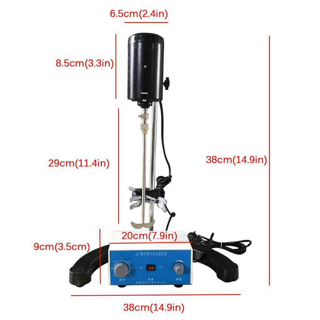 4000rpm Electric Mixer multi-function Mixer Overhead Stirrer Adjustable Churn Stir Machine Blenders Laboratory Stirrer 100W/60W