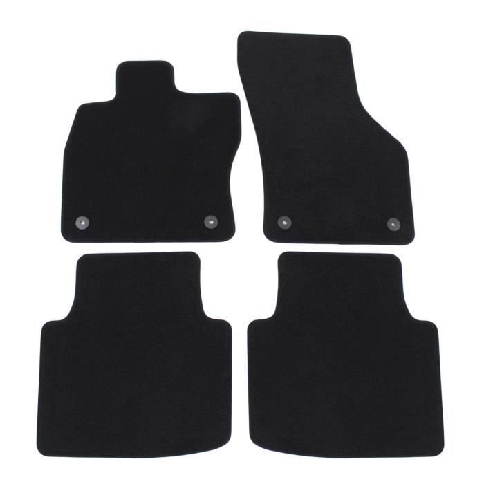 Tapis de sol - Skoda - Superb 3 - Noir - 4 pièces - Antidérapant et imperméable