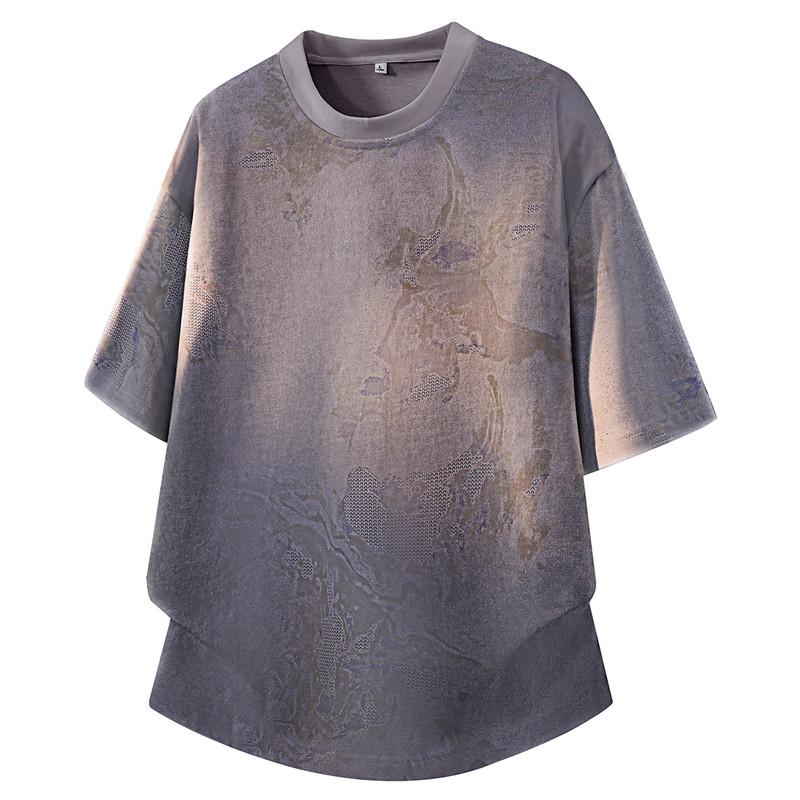 Short-sleeved T-shirt, Round Neck, Half-sleeved Bottoming Shirt, Plus Size Men's Top