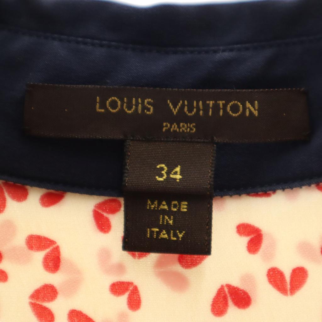 Louis Vuitton Made In Italy Overall Handle Short Sleeve Blouse 34 Ivory Women Used