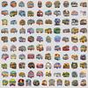 100 Cute Style Colorful Bus Graffiti Stickers Children's Stickers Water Cup Computer Waterproof Decorative Stickers