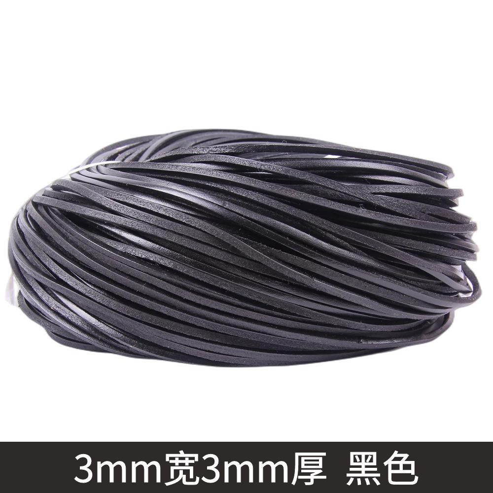 3Mm Cowhide Rope Square Cowhide Rope Diy Jewelry Accessories, Colored First-Layer Cowhide Rope, Cowhide Rope
