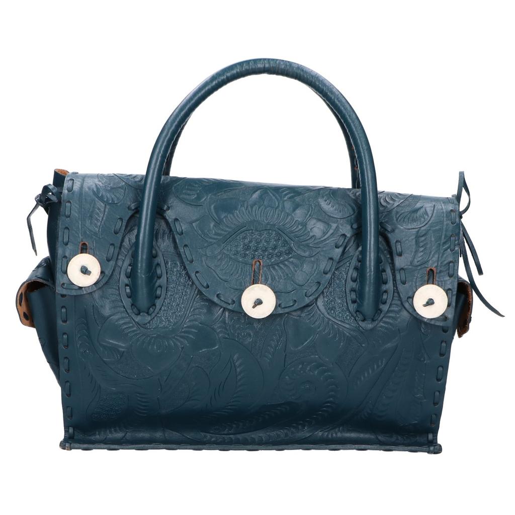 GRACE CONTINENTAL Carving Tribes Maestra M Tote Bag greenUsed