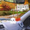 Cute Halloween Ghost Pendant Ghost Shape Crochet Halloween Decorations  Hangings Rear View Mirror