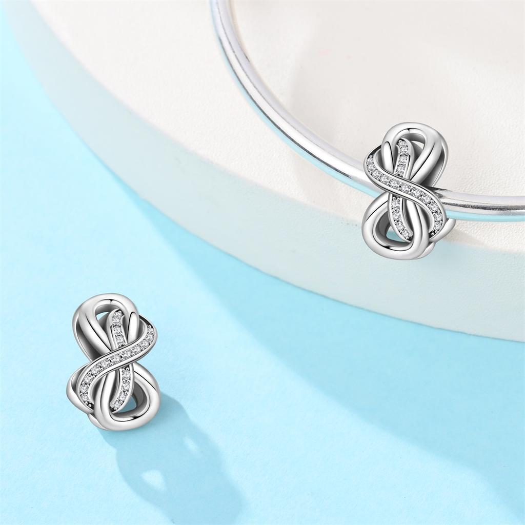 Original Charms Beads Silvering Concentric Knot Romantic Freedom Eternal Wish Charms Pendant DIY Bracelet Jewelry Making