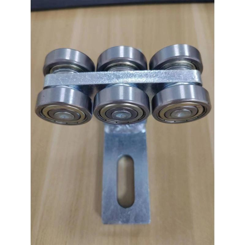 Solid Steel T Shaped Pulley Track Wheel Trolley Assembly Smooth Operation for 1-5/8" Width Channel 540lbs Load Capacity