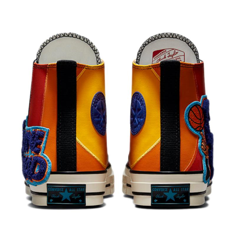 Space Jam x Converse Chuck Taylor All Star 1970s Aerial Jam High Top Canvas Shoes Unisex Black and Orange Colour Blocking