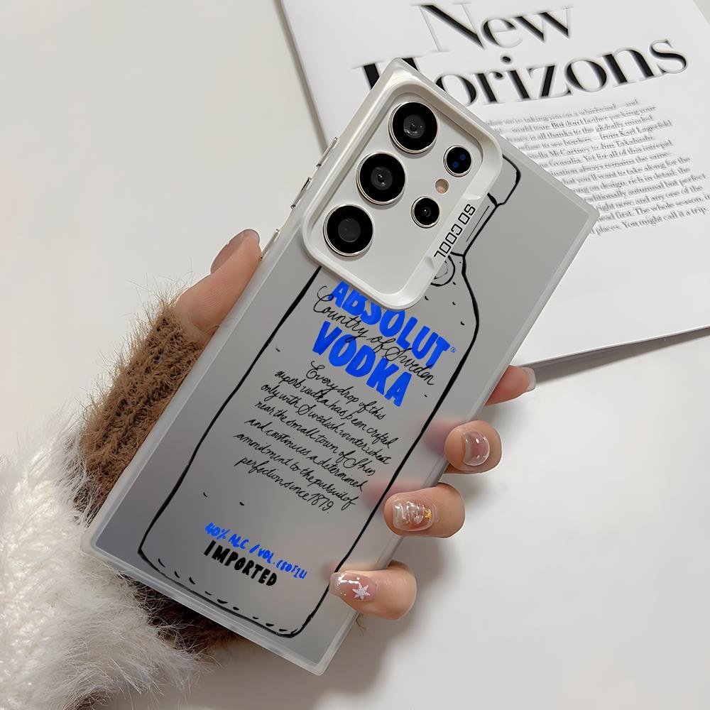 

КРУТОЙ Чехол для телефона COOL A-AbsolutS V-VodkaS Для Samsung Galaxy S25 Edge S24 S23 S22 S21 S20 Ultra Funda Силиконовый Серебристый Чехол Galaxy S22plus 5G