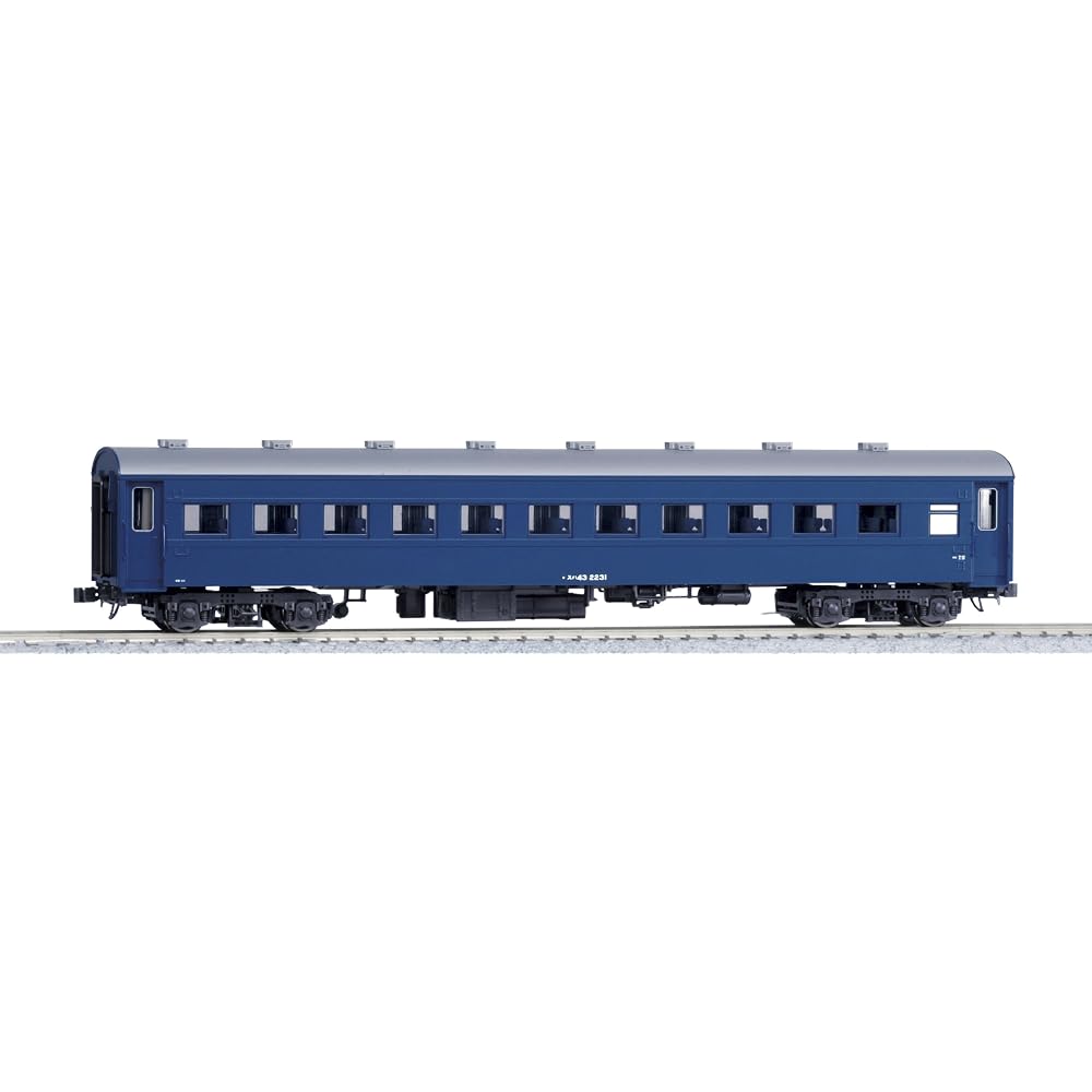 KATO HO Gauge Suha 43 Blue Refurbished 1-551 Model Railroad Passenger Car