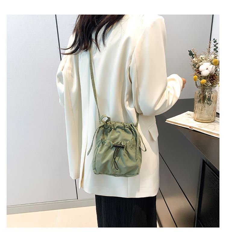 Women's Lightweight Crossbody Phone Bag - Japanese Korean Style with Bow and Drawstring, Casual and Versatile Coin Purse