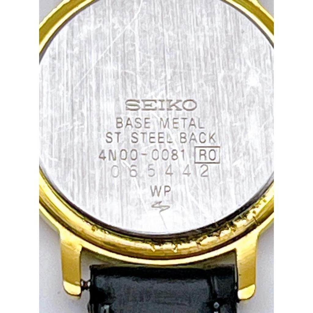Used SEIKO Watch Working Condition 4N00-0081 Quartz White