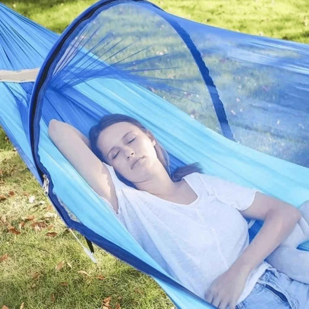 Anti-Mosquito Mosquito Net Hammock Breathable Ultra-Light Portable Hammock Anti-Rollover Nylon Outdoor Hammock