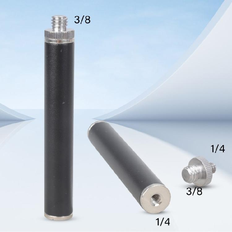 Iron Camera Mount Extension Rod With Deeply 1/4in To 3/8in Thread Design For Stable DSLR Camera Light Stand Connection