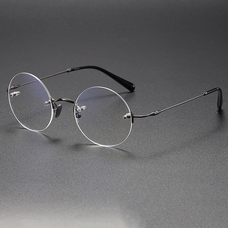 Pure Titanium Glasses Frame Men Rimless Prescription Square Eyeglasses Women Frameless Myopia Optical Eyewear Spectacles