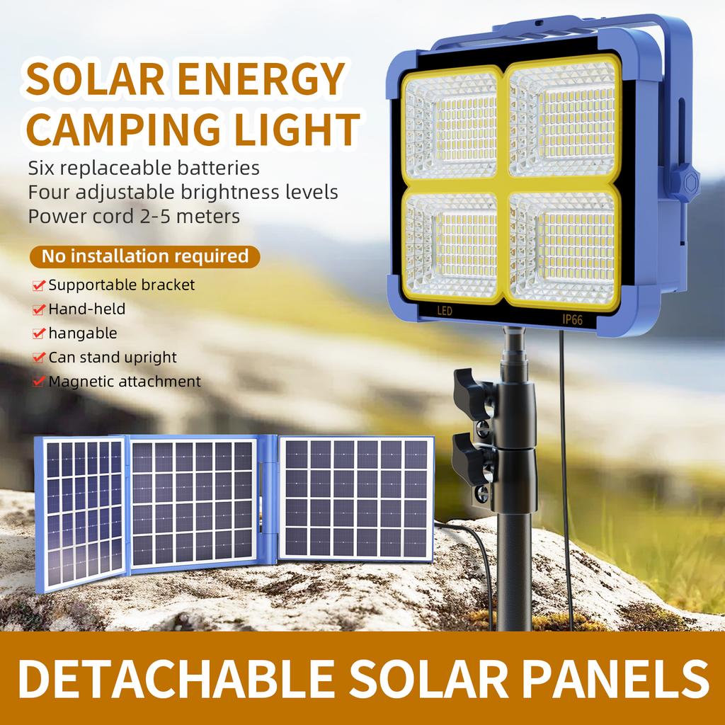 288LED Floodlight USB Rechargeable Camping Lamp IP66 Camping Lantern Solar Work Night Light Portable Outdoor Solar Flood Light