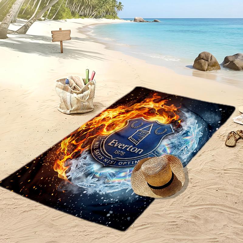 Asciugamano da Spiaggia con Stampa del Football Club Everton, Asciugamano Grande Morbido ad Asciugatura Rapida per Spiaggia Campeggio Nuoto