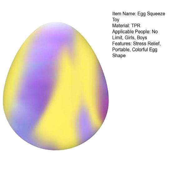 Easter Egg Squeeze Toy Stress Relieving Colorful Egg Squeeze Toy Decompression Stress Ball Egg Basket Stuffer Party Favors