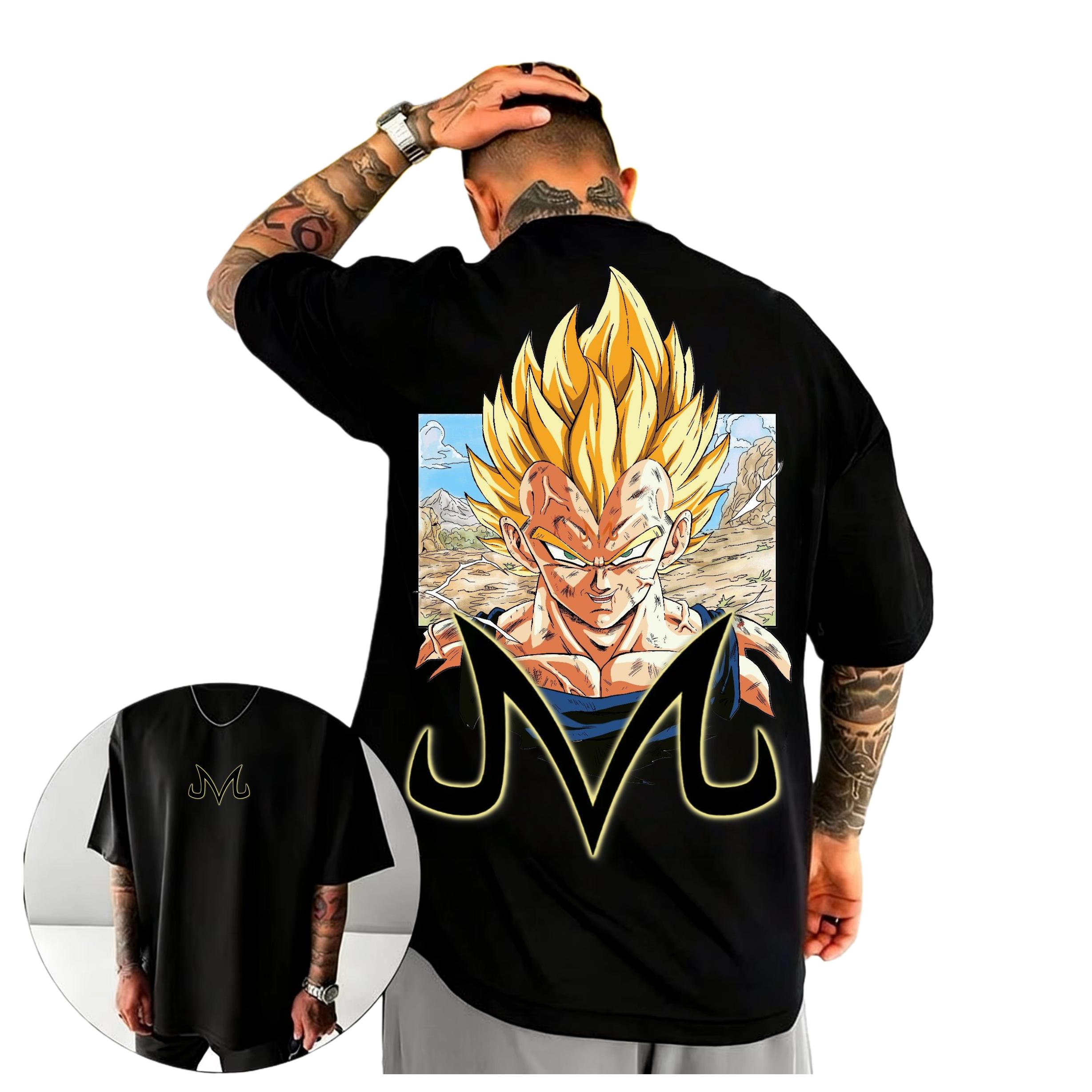 

Футболка Dragon Ball Z Супер Сайян Гохан Унисекс Y2K Аниме Графический Принт Чистый Хлопок Круглый Вырез Модная Уличная Одежда Топы M