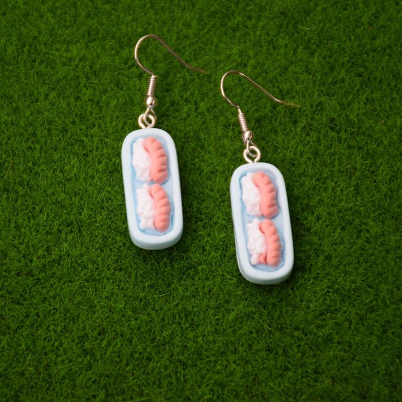 Earring for Women Resin Drop Custom Made Handmade Cute Girls Sweet Gift Cookies Macaron Cake Food Donuts