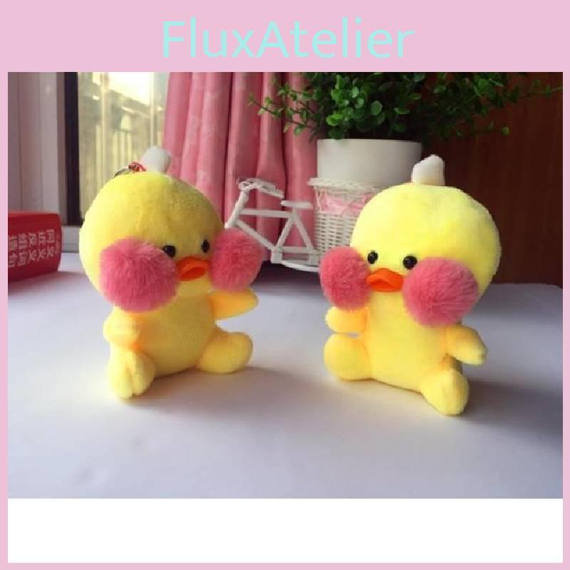 Adorable Hyaluronic Acid Duck Plush Toy Cute Mini Yellow Duck Bag Charm